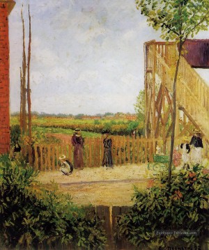  camille peintre - le pont de chemin de fer au parc de Bedford 1 Camille Pissarro